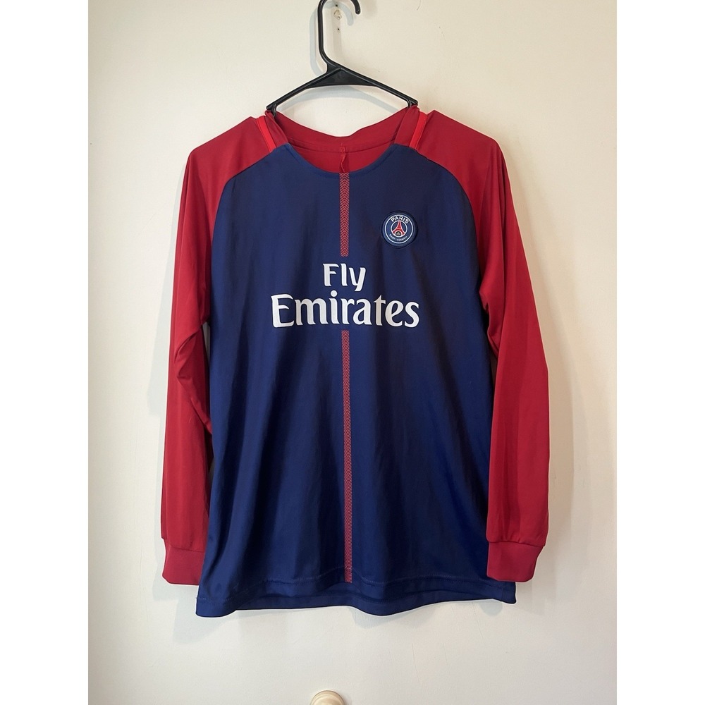 PSG Paris Saint Germain Long Sleeve Fly Emirates #10‎ Neymar Jr Size Small